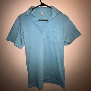 Light blue American apparel polo